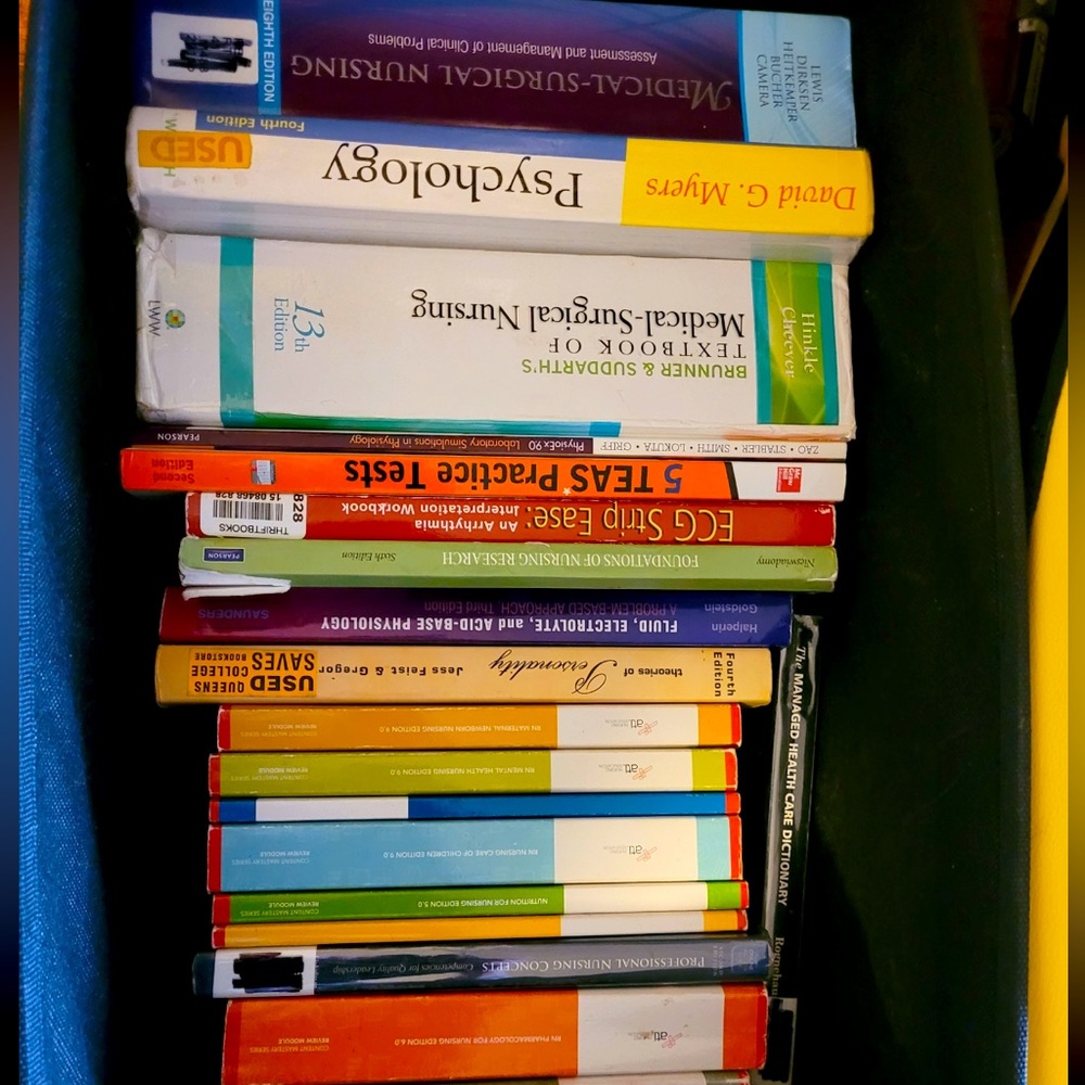 Nursing student NCLEX ATI TEAS textbooks